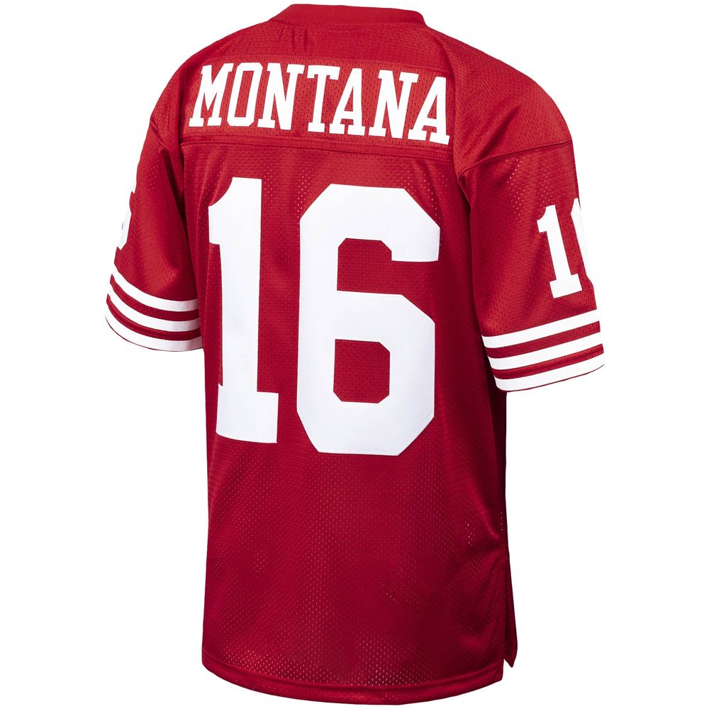 Men's Mitchell & Ness Joe Montana Scarlet San Francisco 49ers 1989 Authentic Throwback Retired Player Jersey