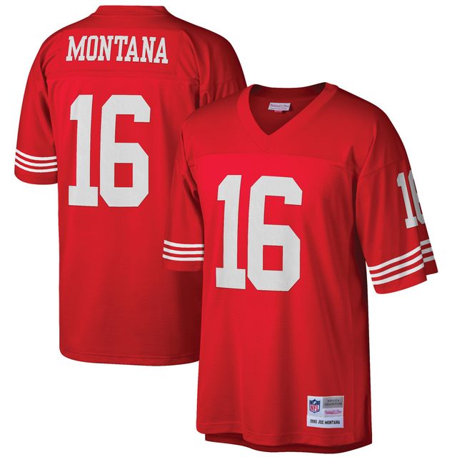 Maillot réplique de joueur retraité 1990 Mitchell & Ness Joe Montana Scarlet San Francisco 49ers Big Tall pour homme