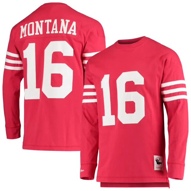 Men's Mitchell & Ness Jerry Rice White San Francisco 49ers 75th Anniversary  Name & Number Long Sleeve T-Shirt