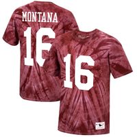 Men's Mitchell & Ness Joe Montana Scarlet San Francisco 49ers Tie-Dye Retired Player Name Number T-Shirt