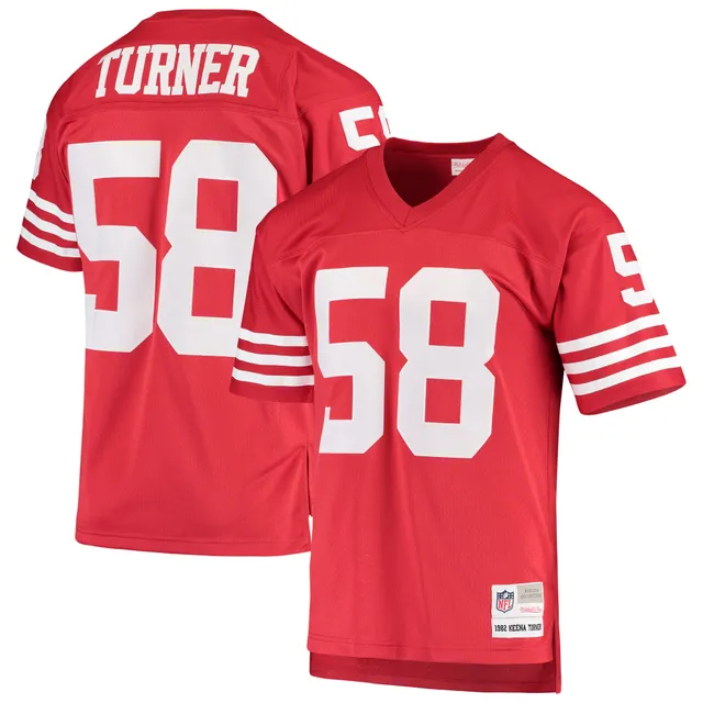 Youth Mitchell & Ness Joe Montana Scarlet San Francisco 49ers 1990 Legacy  Retired Player Jersey