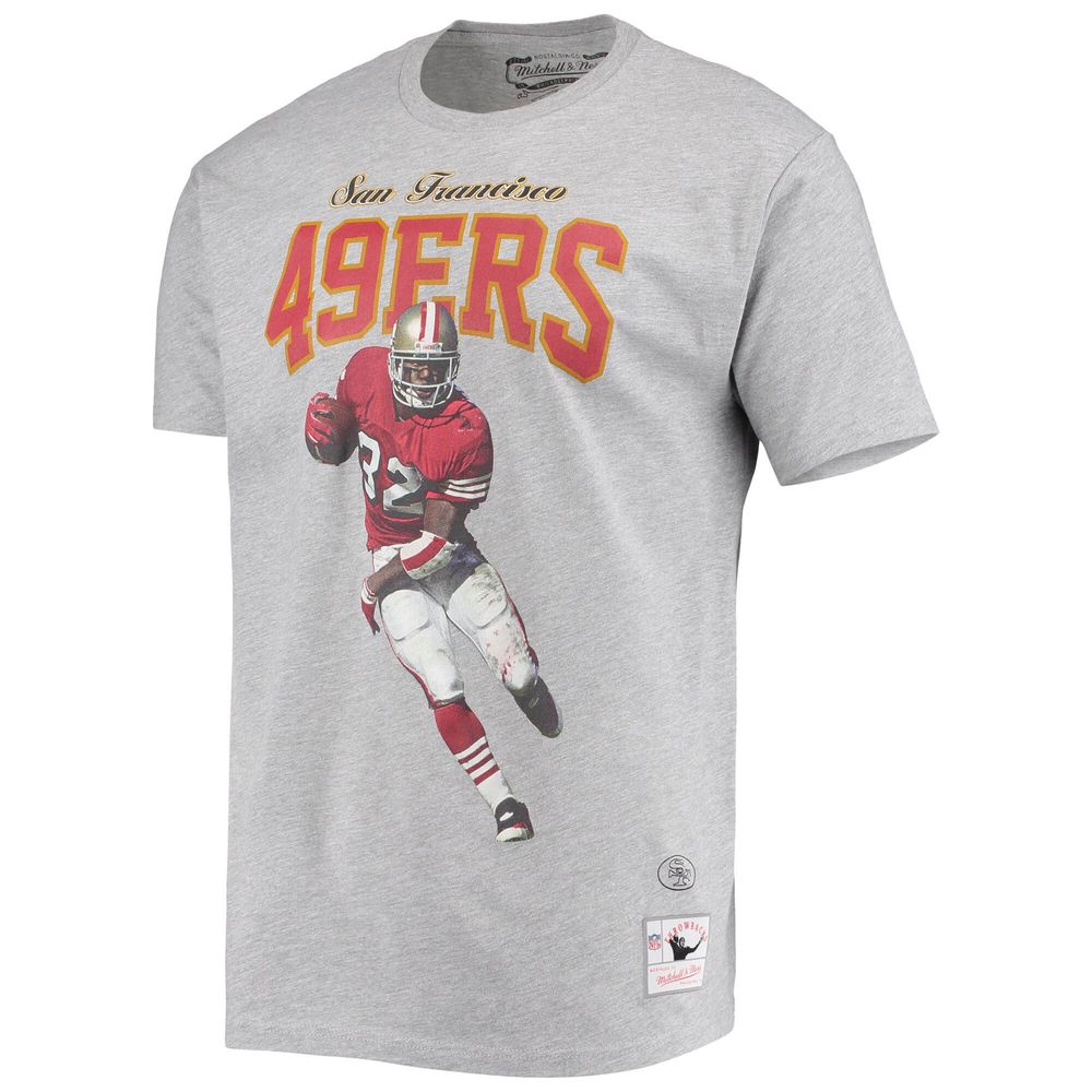 Men's Mitchell & Ness Ricky Watters San Francisco 49ers Gray Player Graphics T-Shirt