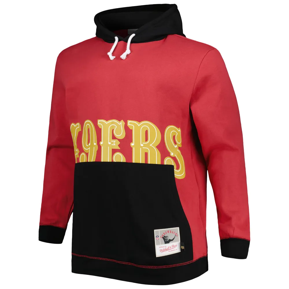 Mitchell & Ness Men's Mitchell & Ness Scarlet/Black San Francisco 49ers Big  Tall Face Pullover Hoodie