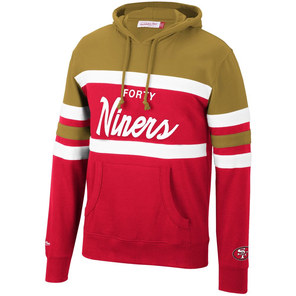 Mitchell & Ness Men's Mitchell & Ness Scarlet/Gold San Francisco 49ers Head  Coach Pullover - Hoodie