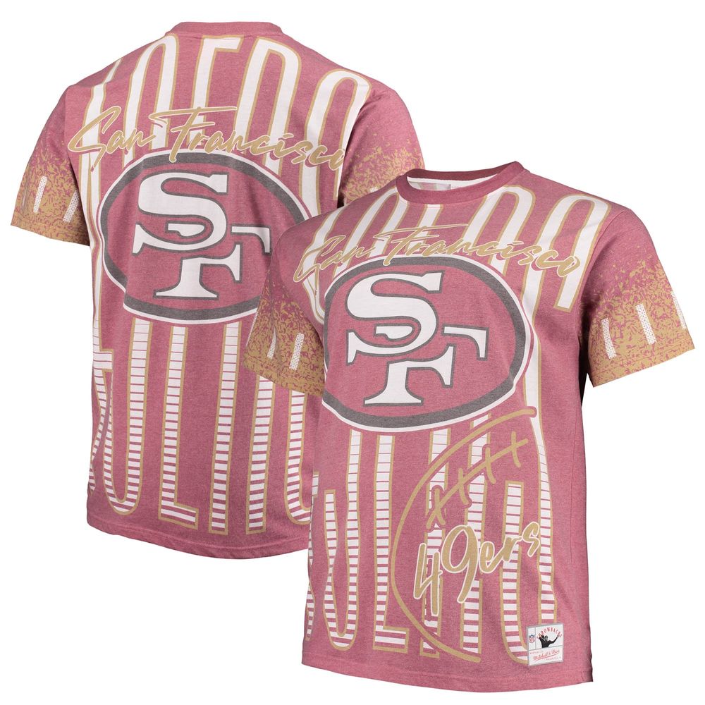 Mitchell & Ness Men's Mitchell & Ness Scarlet San Francisco 49ers Jumbotron Big  Tall T-Shirt