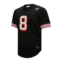 Haut en maille noir pour homme avec nom et numéro de joueur retraité des 49ers San Francisco, Steve Young, Mitchell & Ness