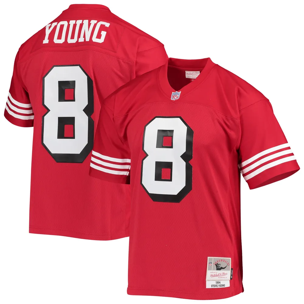 Men's San Francisco 49ers Steve Young Mitchell & Ness White Retired Player  Legacy Replica Jersey