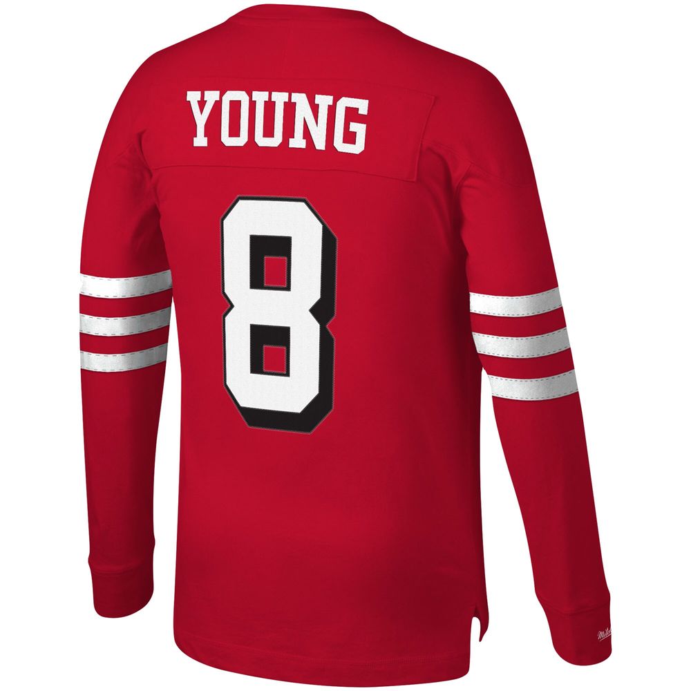 Mitchell & Ness Men's Mitchell & Ness Steve Young Scarlet San Francisco 49ers  Retired Player Name Number Long Sleeve Top