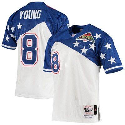 Maillot authentique Mitchell & Ness Steve Young blanc/bleu NFC 1994 Pro Bowl pour hommes