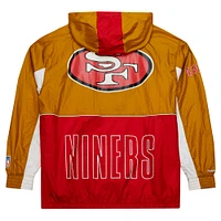 Men's Mitchell & Ness White San Francisco 49ers Big Shot Premium Full-Zip Windbreaker