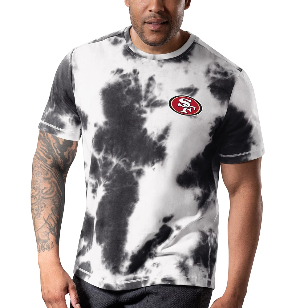 Men's MSX by Michael Strahan Black San Francisco 49ers Freestyle Tie-Dye T-Shirt