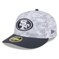 Men's New Era Arctic Camo/Graphite San Francisco 49ers 2024 Salute To Service Low Profile 59FIFTY Fitted Hat