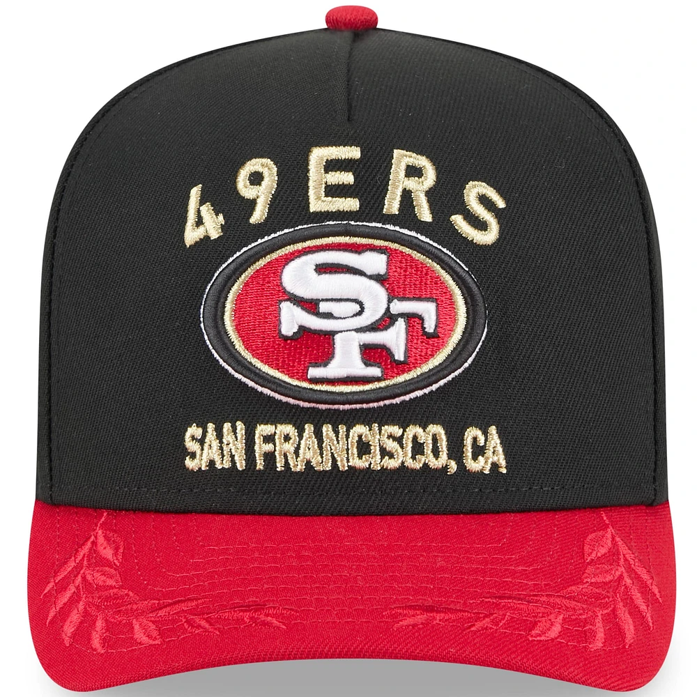 Men's New Era /Scarlet San Francisco 49ers 2025 NFL Draft 9FIFTY A-Frame Snapback Hat