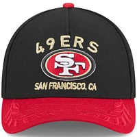 Casquette ajustable New Era 9FORTY M-Crown A-Frame pour homme, noire/écarlate, des San Francisco 49ers, draft NFL 2025