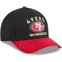 Casquette ajustable New Era 9FORTY M-Crown A-Frame pour homme, noire/écarlate, des San Francisco 49ers, draft NFL 2025