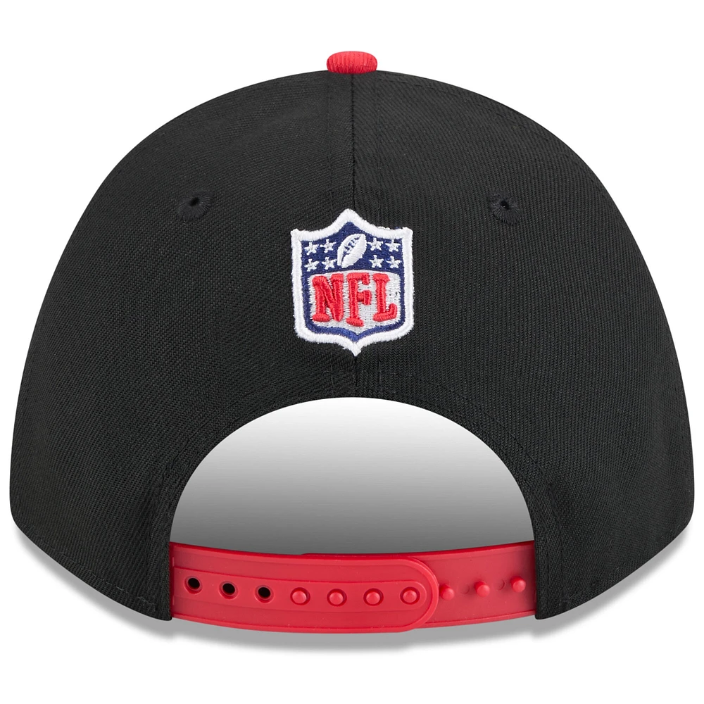 Casquette ajustable New Era 9FORTY M-Crown A-Frame pour homme, noire/écarlate, des San Francisco 49ers, draft NFL 2025