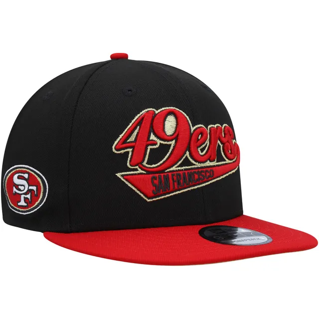 New Era Men's New Era Black/Scarlet San Francisco 49ers Pinstripe City Arch  9FIFTY Snapback Hat