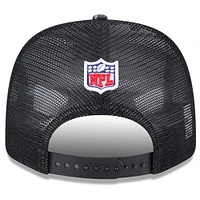 Men's New Era Black San Francisco 49ers 2024 NFL Crucial Catch Plaid 9SEVENTY Trucker Snapback Hat