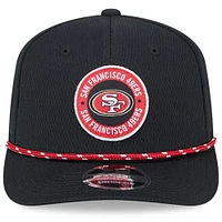 Casquette extensible à boutons-pression San Francisco 49ers 2024 Sideline 9SEVENTY de New Era pour homme noire