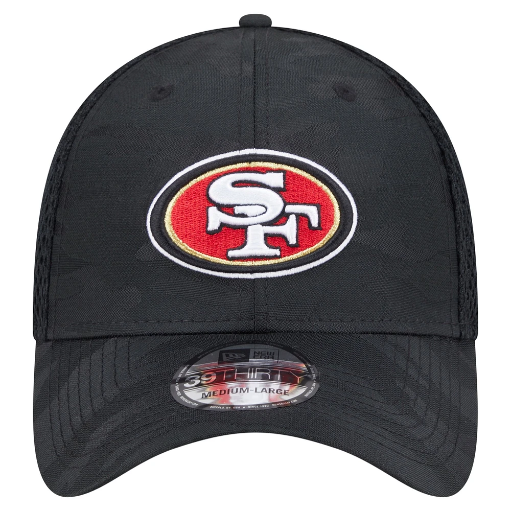 Men's New Era Black San Francisco 49ers Active Camo 39THIRTY Flex Hat
