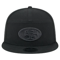 Men's New Era Black San Francisco 49ers Adventure Canvas Split Panel 9FIFTY Snapback Hat