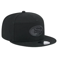 Men's New Era Black San Francisco 49ers Adventure Canvas Split Panel 9FIFTY Snapback Hat