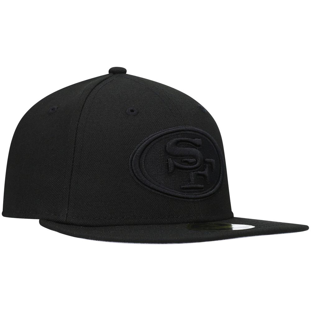 Men's New Era San Francisco 49ers Black on Black Low Profile 59FIFTY Fitted  Hat