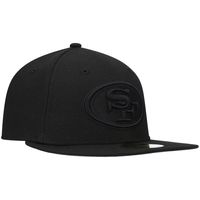 San Francisco 49ers New Era Black on Black Low Profile 59FIFTY II Fitted Hat  - Black