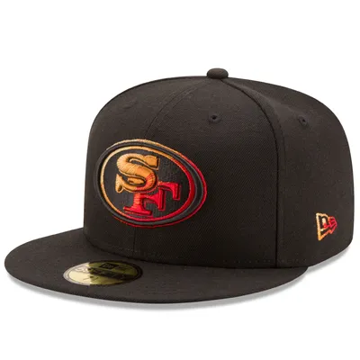 San Francisco 49ers New Era Chrome Collection 59FIFTY Fitted Hat - Cream/ Black