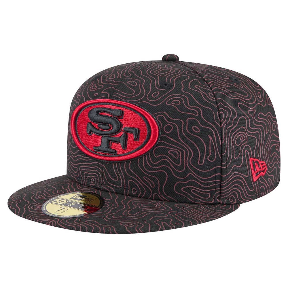 Casquette ajustée Geo 59FIFTY San Francisco 49ers noire New Era pour homme