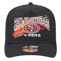 Men's New Era Black San Francisco 49ers Injection Golfer Adjustable Hat