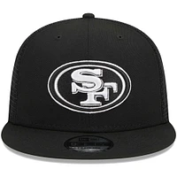 Men's New Era Black San Francisco 49ers  Main Trucker 9FIFTY Snapback Hat