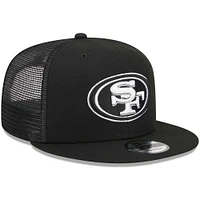 Men's New Era Black San Francisco 49ers  Main Trucker 9FIFTY Snapback Hat