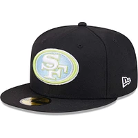 Casquette ajustée 59FIFTY noire des San Francisco 49ers New Era pour homme