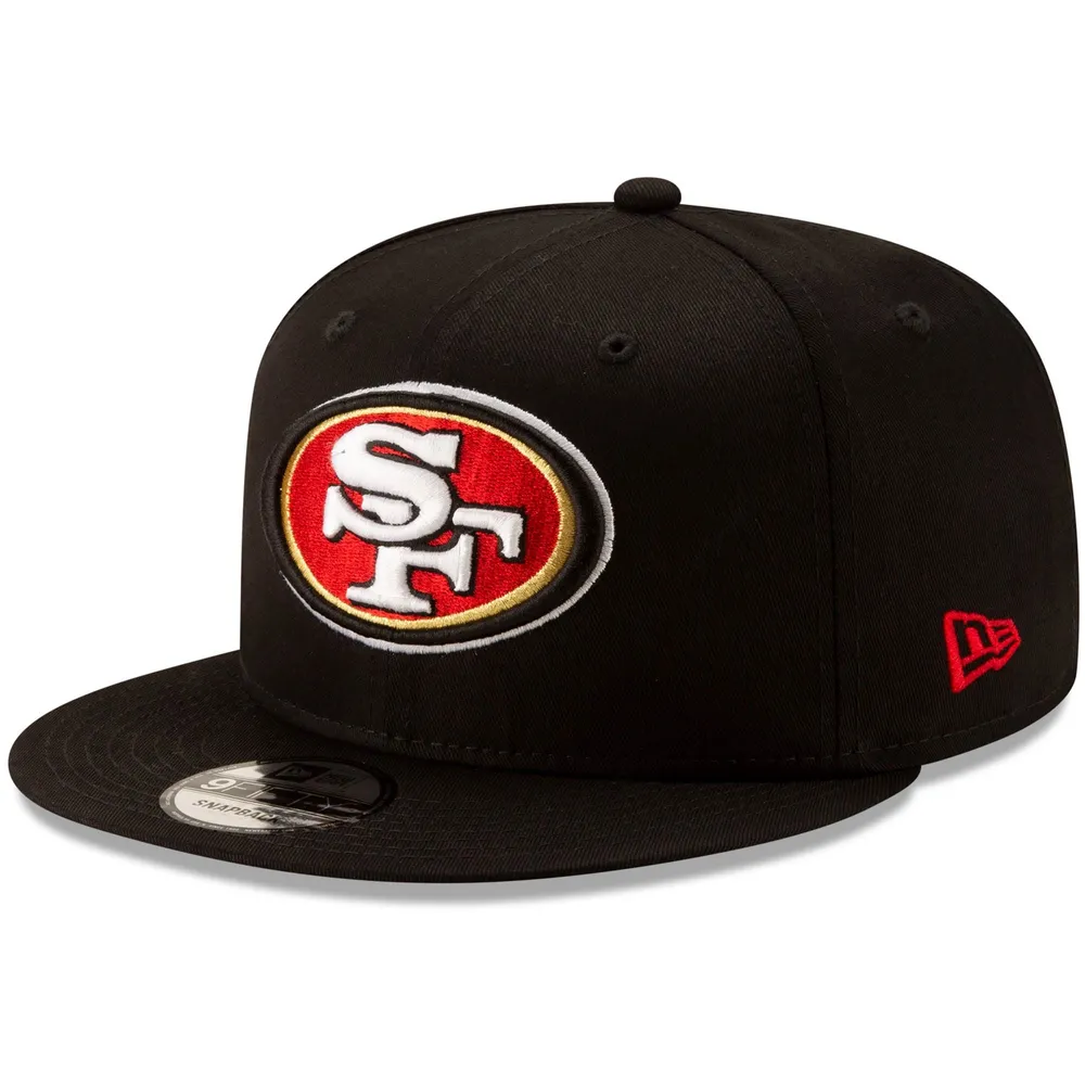 49ers black snapback hat