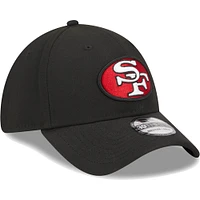 Men's New Era Black San Francisco 49ers Throwback Main 39THIRTY Flex Hat