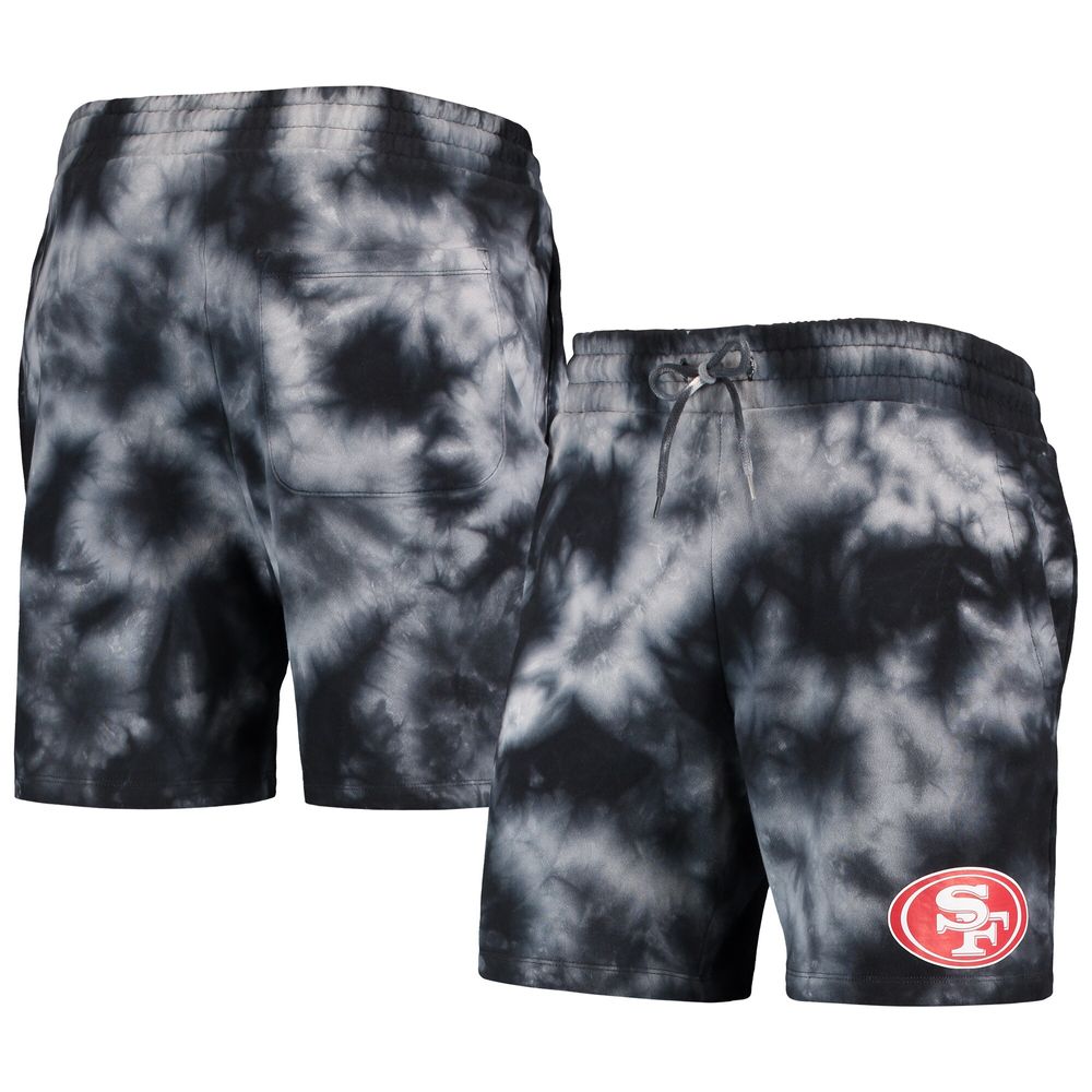 Men's New Era Black San Francisco 49ers Tie-Dye Shorts