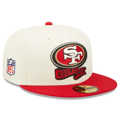 New Era Men's Cream, Black San Francisco 49ers Chrome Collection 59FIFTY  Fitted Hat