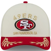 Men's New Era /Scarlet San Francisco 49ers 2025 NFL Draft 9FORTY A-Frame M-Crown Adjustable Hat