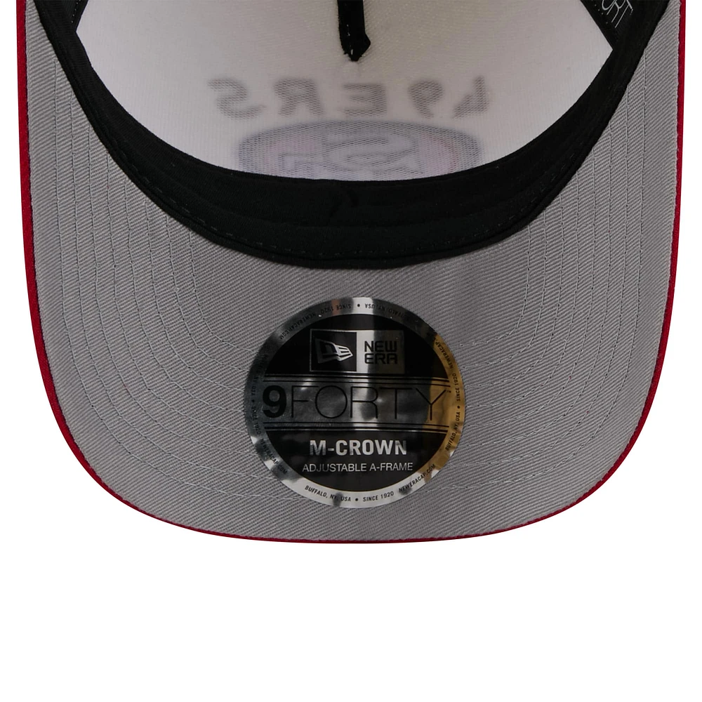 Men's New Era /Scarlet San Francisco 49ers 2025 NFL Draft 9FORTY A-Frame M-Crown Adjustable Hat