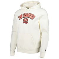 Chandail à capuchon pour homme New Era Crème San Francisco 49ers Sideline Chrome Pullover