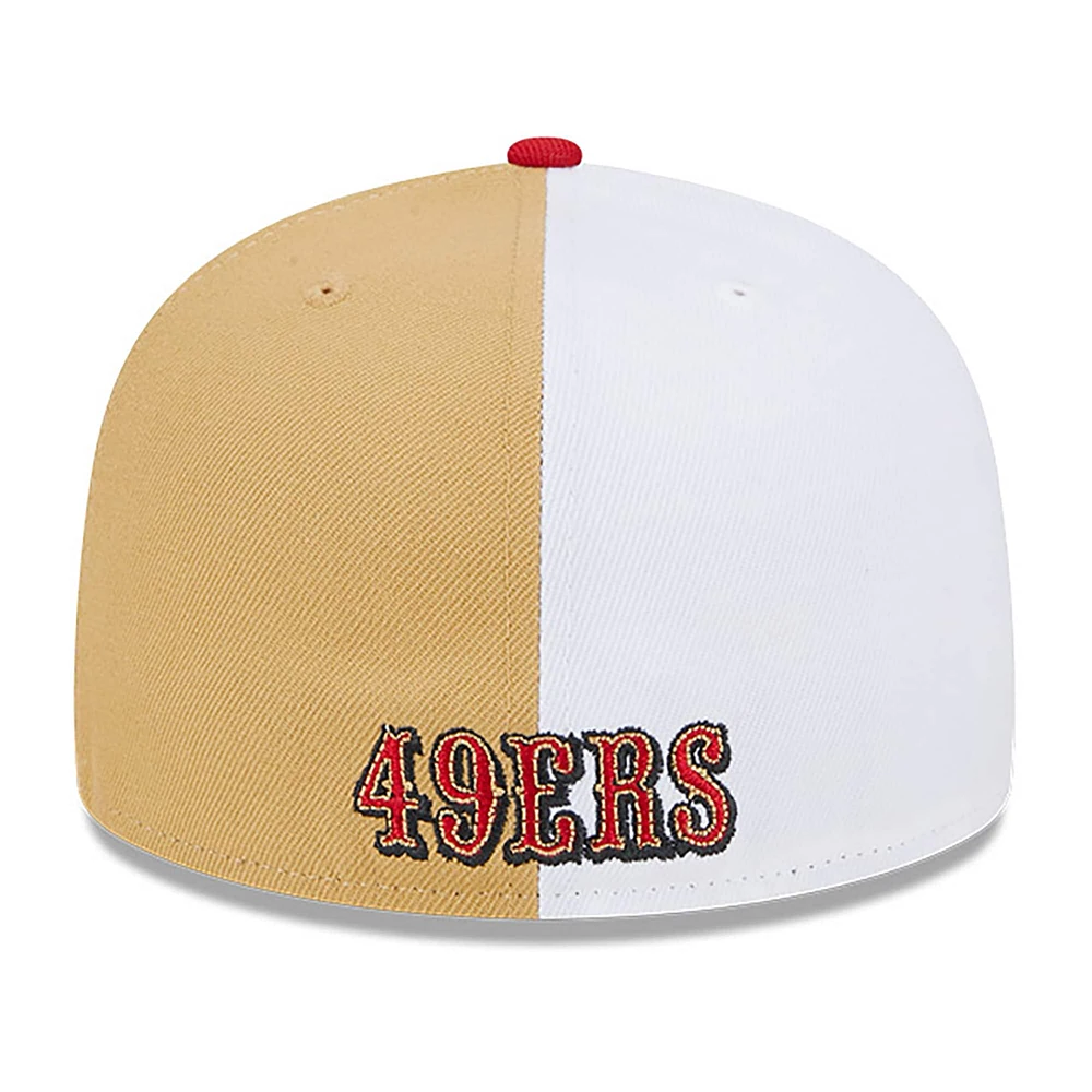 Casquette ajustée 59FIFTY Sideline des 49ers de San Francisco 2023 New Era pour homme, or/écarlate