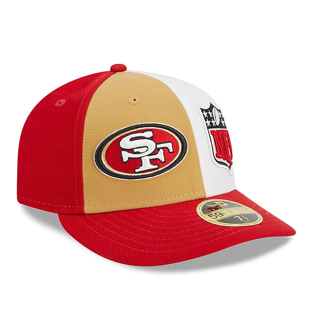 Men's New Era  Gold/Scarlet San Francisco 49ers 2023 Sideline Low Profile 59FIFTY Fitted Hat