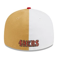 Casquette ajustée 59FIFTY pour homme New Era Gold/Scarlet San Francisco 49ers 2023 Sideline Low Profile