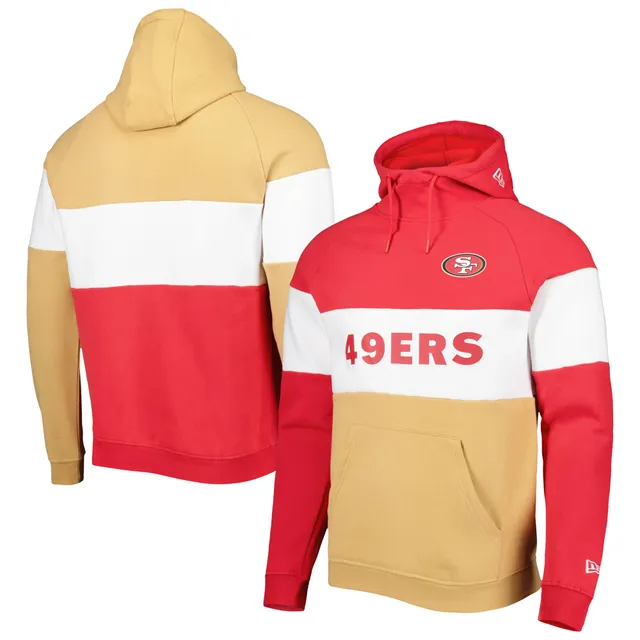 Men's Mitchell & Ness Scarlet/Black San Francisco 49ers Big & Tall Big Face  Pullover Hoodie