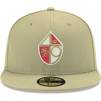 Men's New Era Gold San Francisco 49ers Omaha Throwback 59FIFTY Fitted Hat