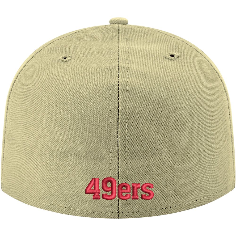 Men's New Era Gold San Francisco 49ers Omaha Throwback 59FIFTY Fitted Hat