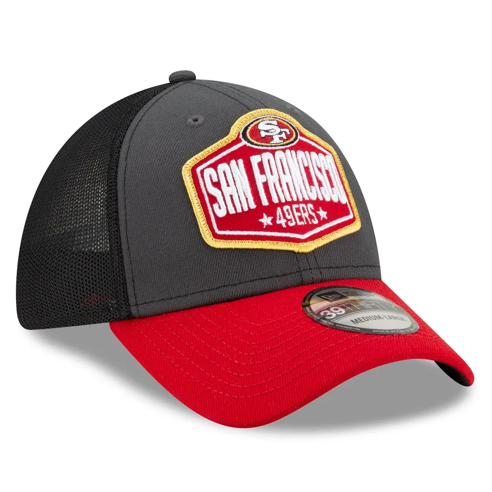 Men's New Era Black San Francisco 49ers Logo 39THIRTY Flex Hat