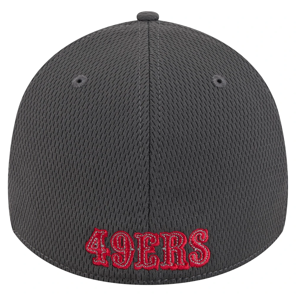 Men's New Era Graphite San Francisco 49ers  Main 39THIRTY Flex Hat