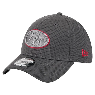 Men's New Era Graphite San Francisco 49ers  Main 39THIRTY Flex Hat